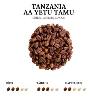 Tanzānija AA Yetu Tamu kvalitātes kafija